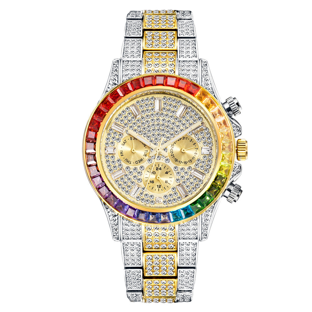 Luxury Full Star Quartz Men’s Watch – European & American Fashion