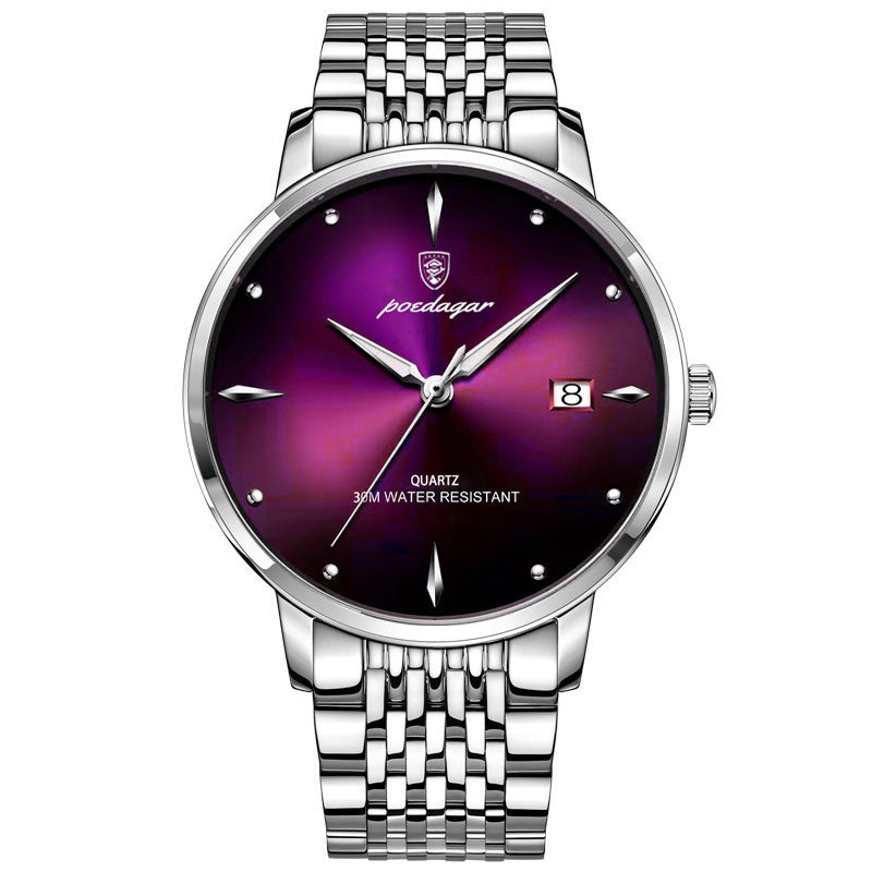 “Sleek Waterproof Luminous Men’s Quartz Watch – Ultra-Thin & Stylish”