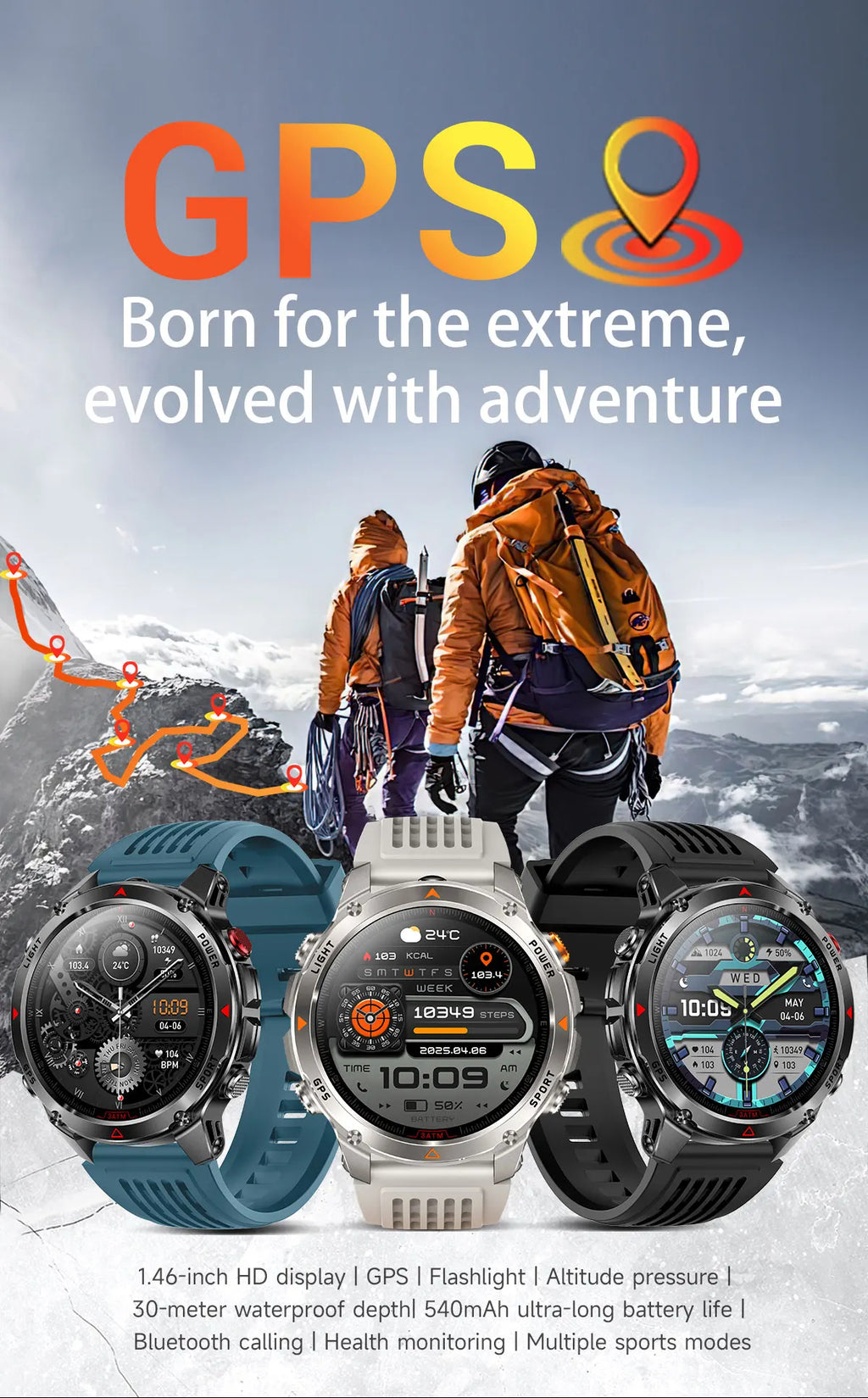 T-Rex 3 GPS Smart Watch for Men