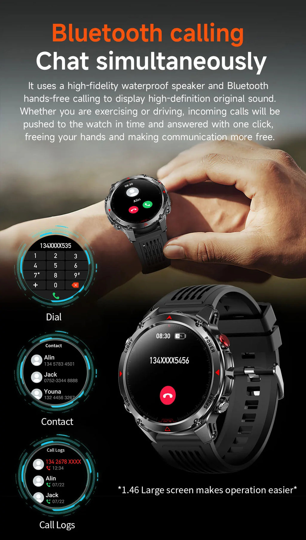 T-Rex 3 GPS Smart Watch for Men