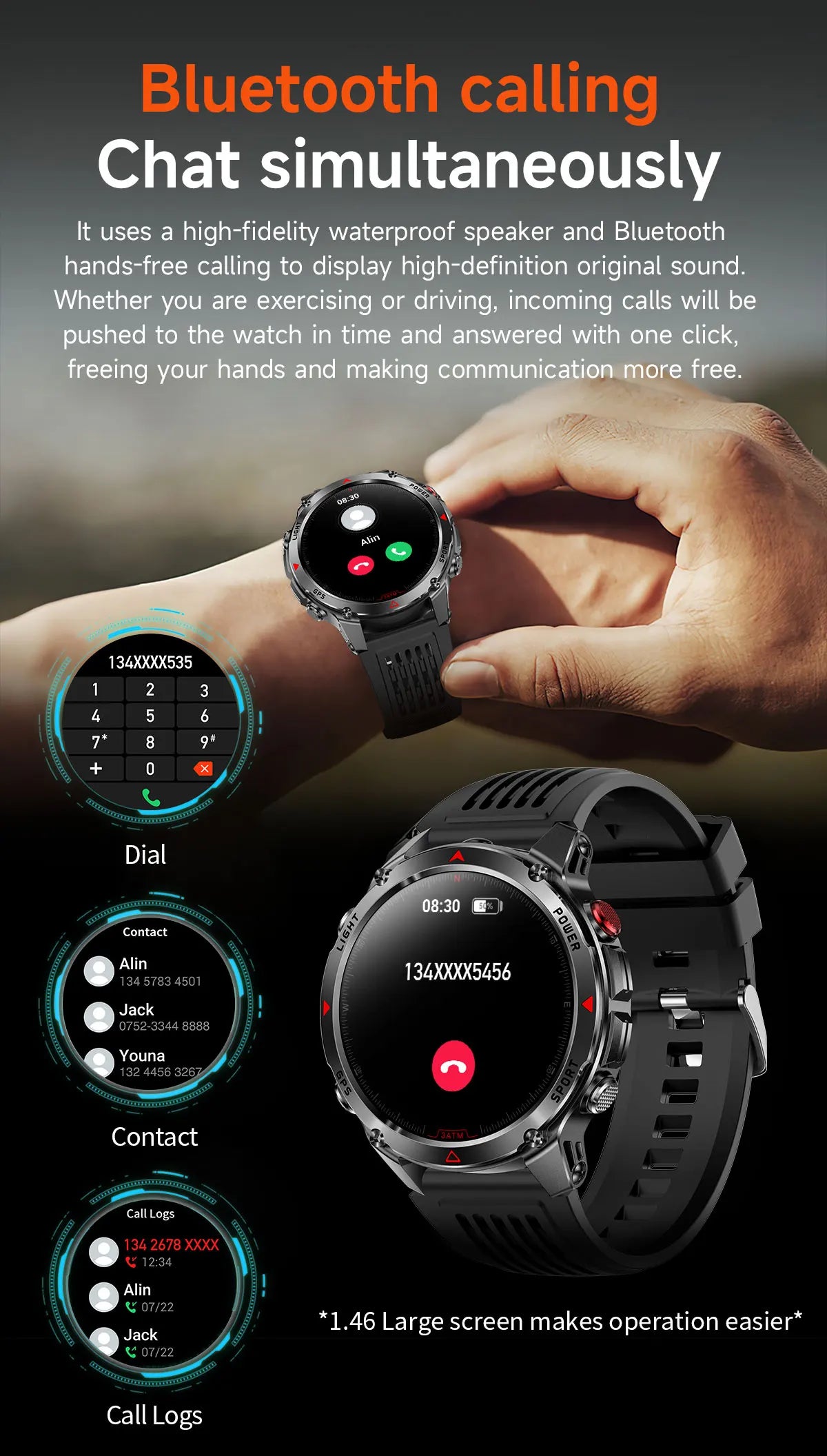 T-Rex 3 GPS Smart Watch for Men
