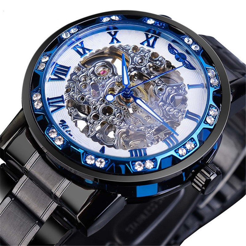 Classic Skeleton Rhinestone Automatic Watch