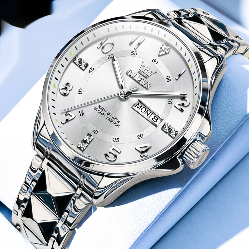 "Elegant Waterproof Quartz Couple’s Watch – Simple & Casual Design"