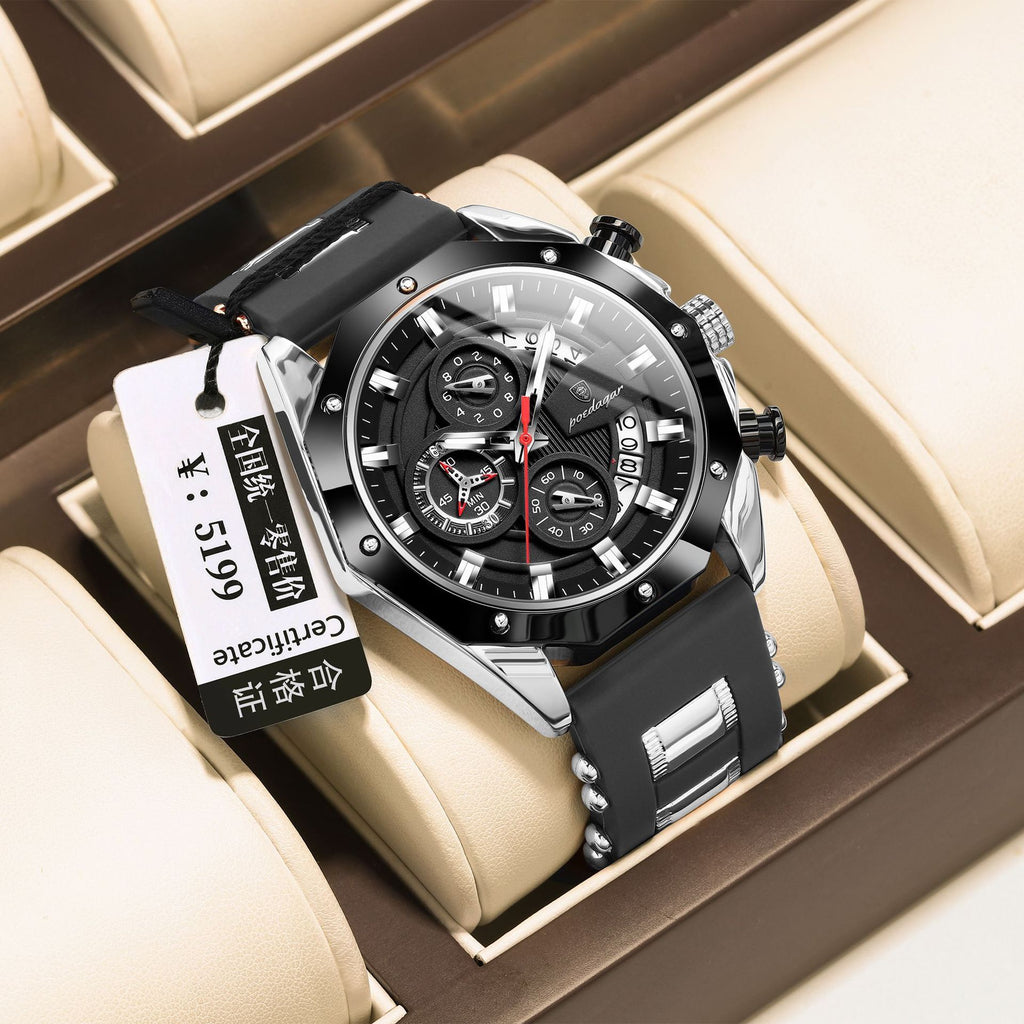 Men’s Silicone Chronograph Watch