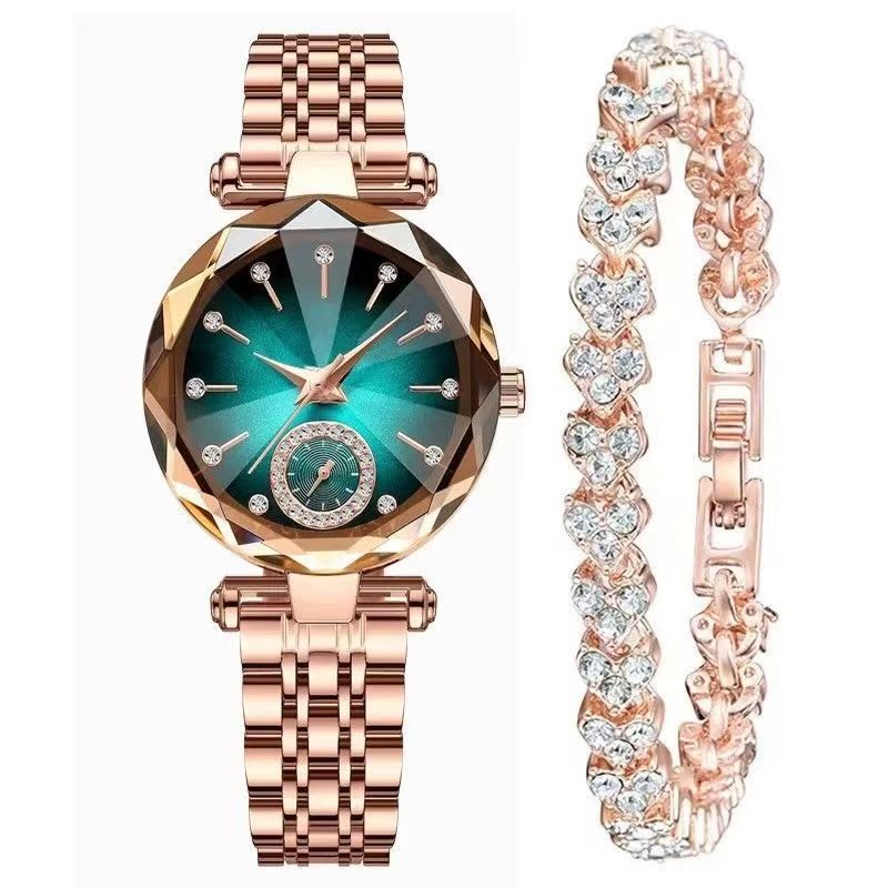 Chic Women's Quartz Wristwatch with Crystal Detailing