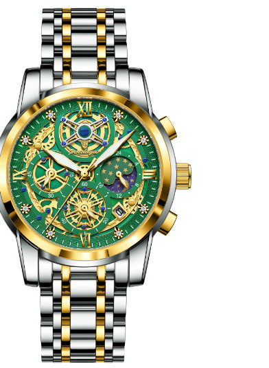 Luxury Men’s Hollow-Out Large Dial Waterproof Watch – High-Grade Style”