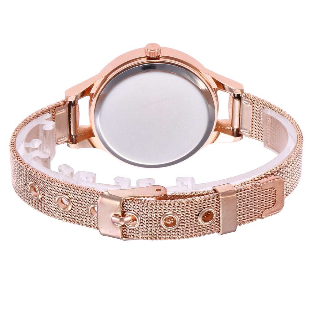 Harmony Luxe Rose Gold Mesh Women’s Watch