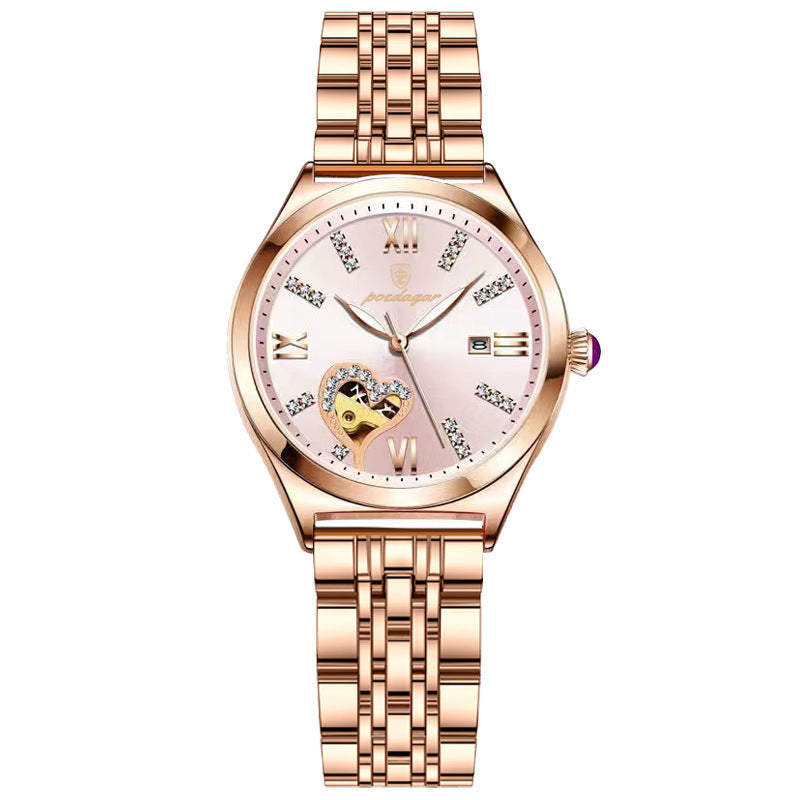 Elegant Waterproof Luminous Calendar Women's Quartz Watch