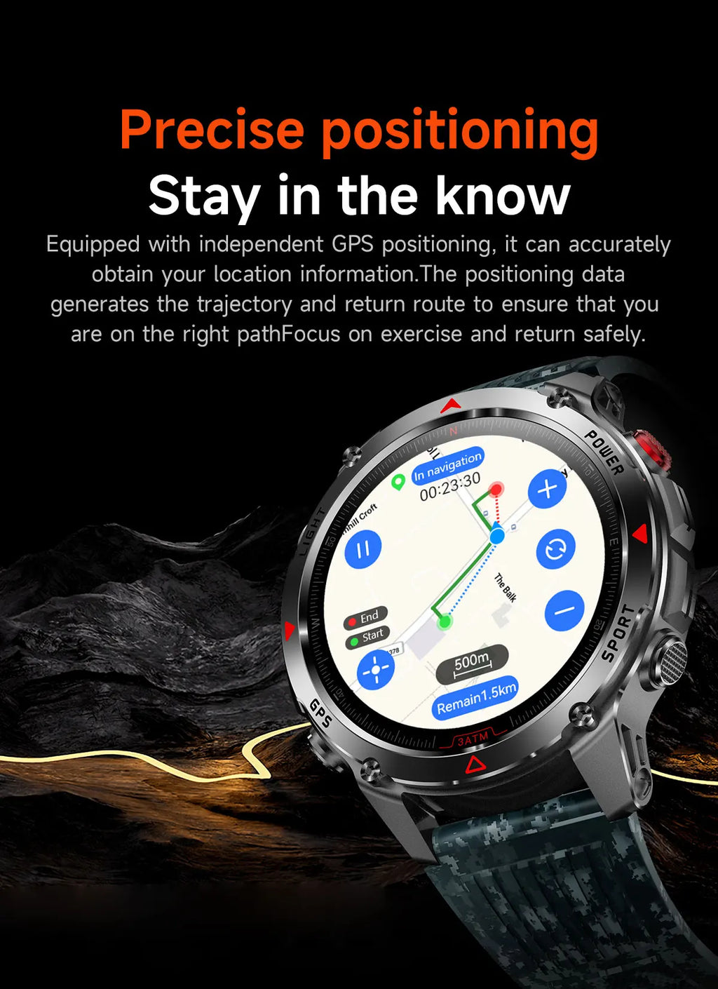 T-Rex 3 GPS Smart Watch for Men