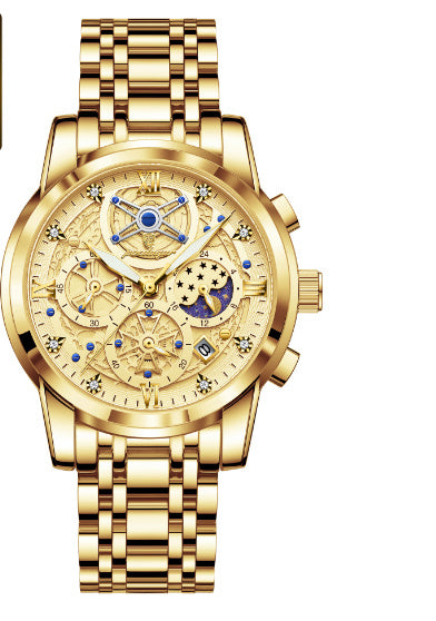 Luxury Men’s Hollow-Out Large Dial Waterproof Watch – High-Grade Style”