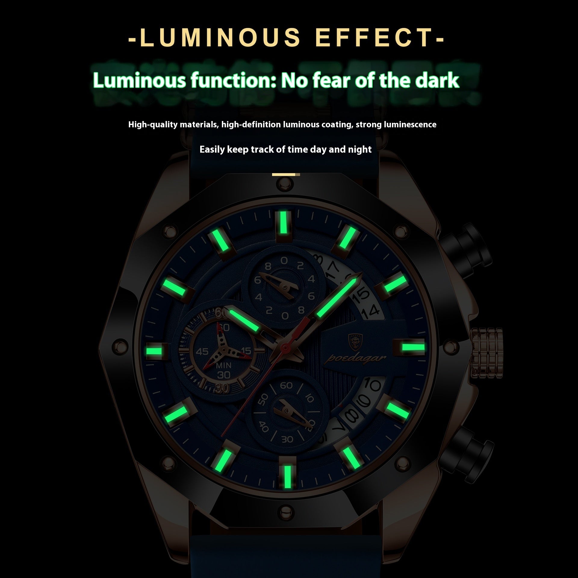 Men’s Silicone Chronograph Watch