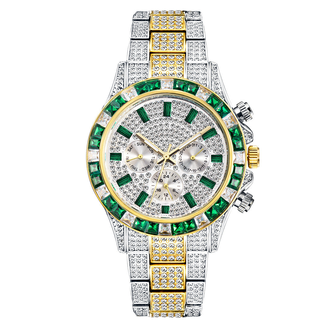 Luxury Full Star Quartz Men’s Watch – European & American Fashion