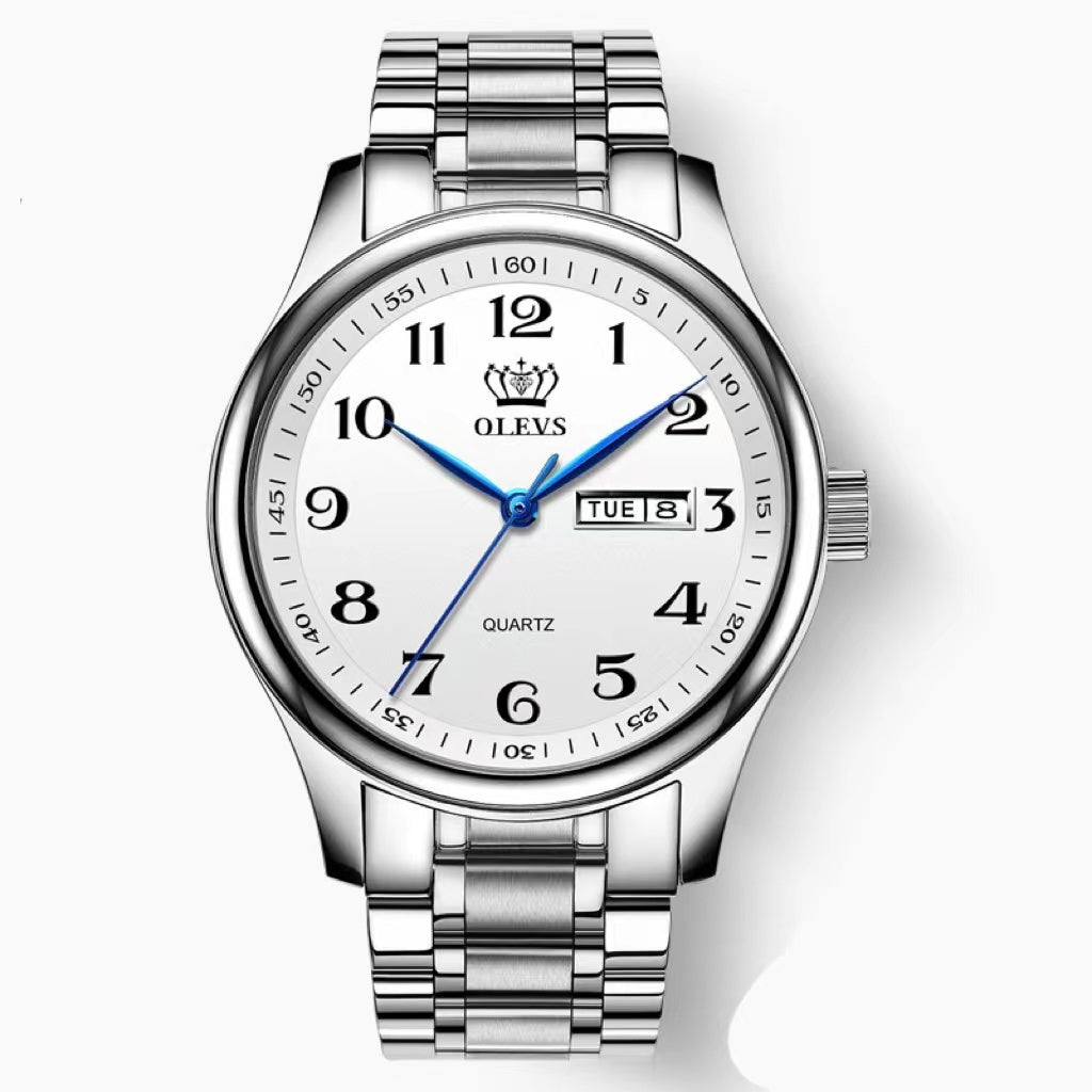 “Men’s Waterproof Digital Quartz Watch with Calendar
