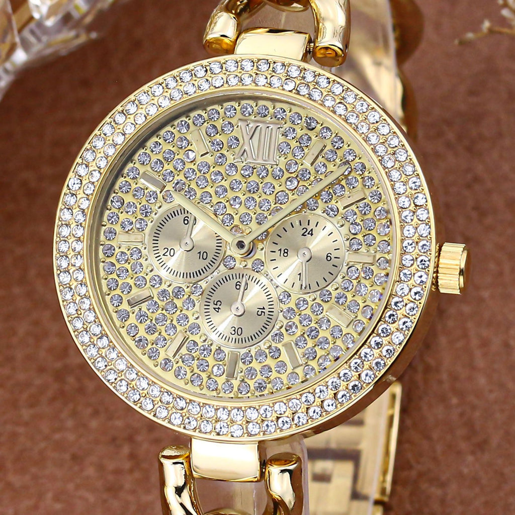 Premium Cuban Link Diamond Quartz Watch