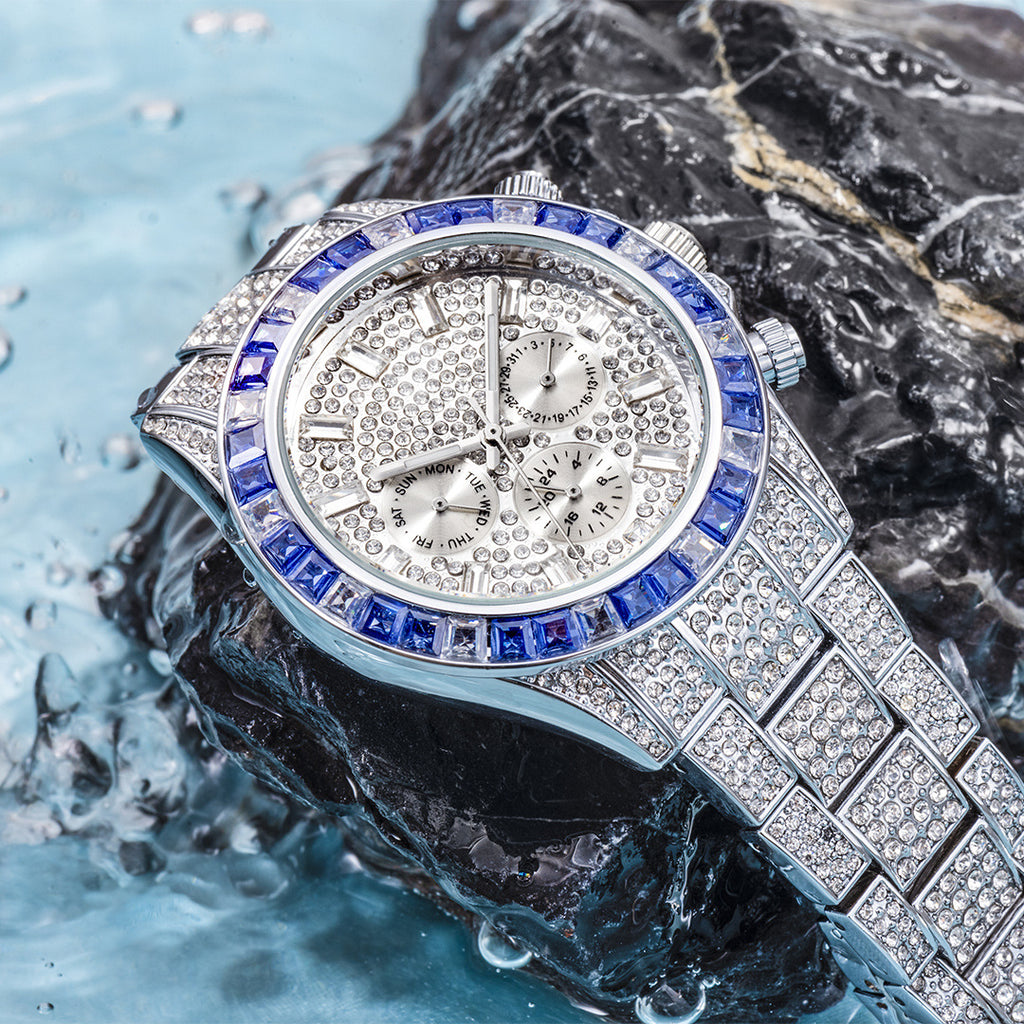 Luxury Full Star Quartz Men’s Watch – European & American Fashion