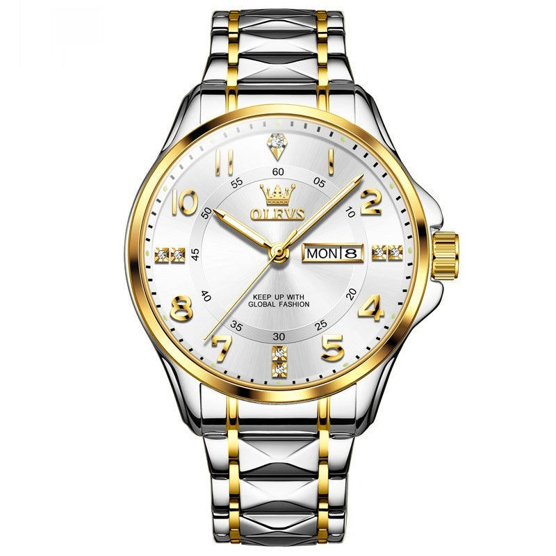 "Elegant Waterproof Quartz Couple’s Watch – Simple & Casual Design"