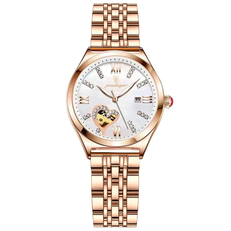 Elegant Waterproof Luminous Calendar Women's Quartz Watch