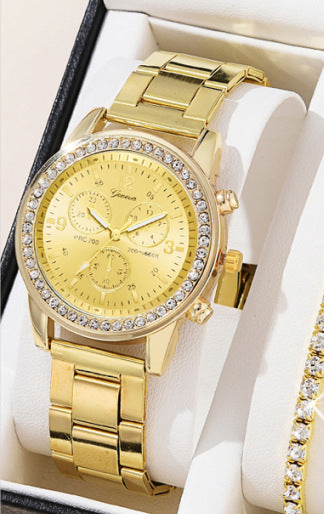 Women’s Diamond Three-Eye Watch