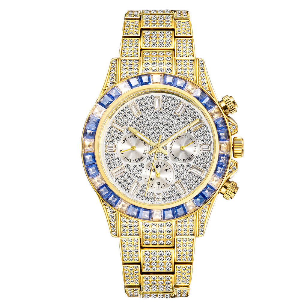 Luxury Full Star Quartz Men’s Watch – European & American Fashion