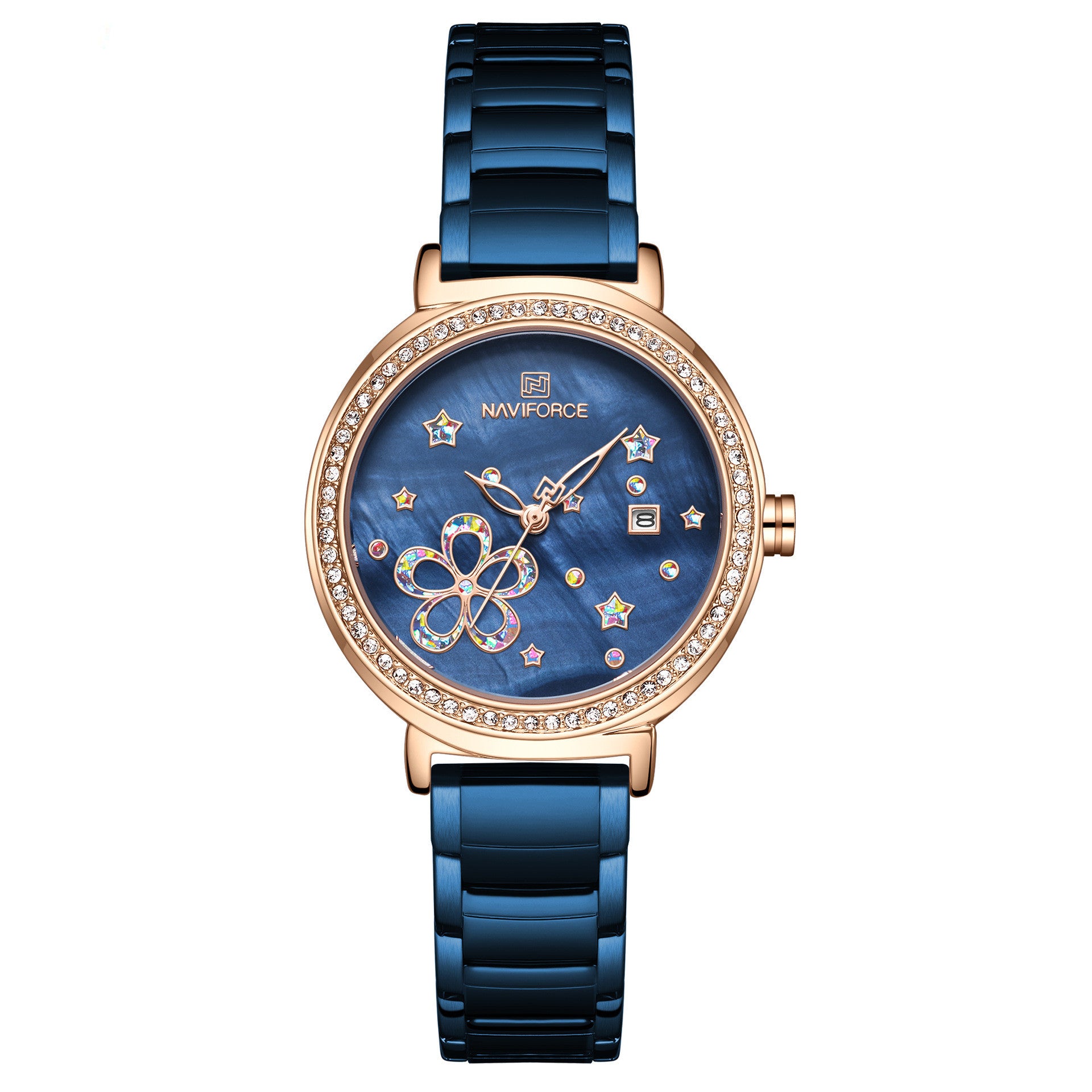 Floral Steel Ladies Quartz Watch