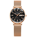Women's Business Style Double Calendar Quartz Wristwatch