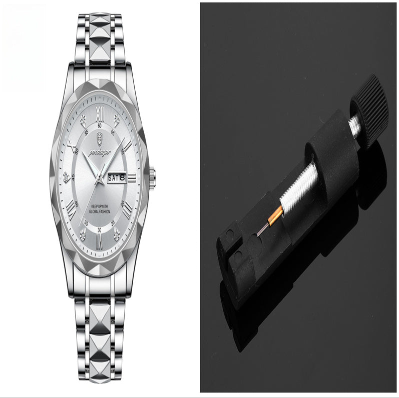 Men’s Waterproof Luminous Quartz Watch with Dual Calendar”