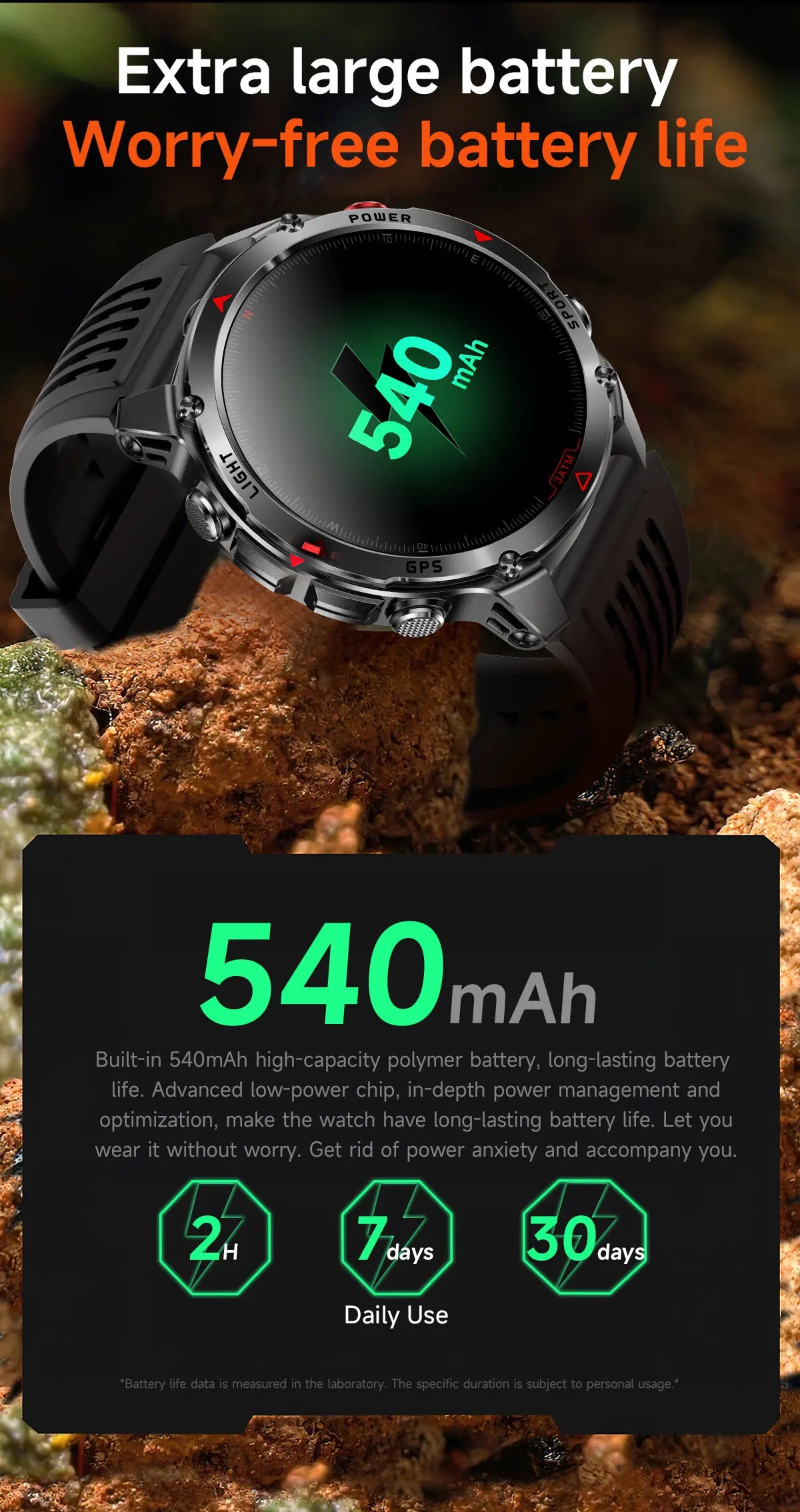 T-Rex 3 GPS Smart Watch for Men