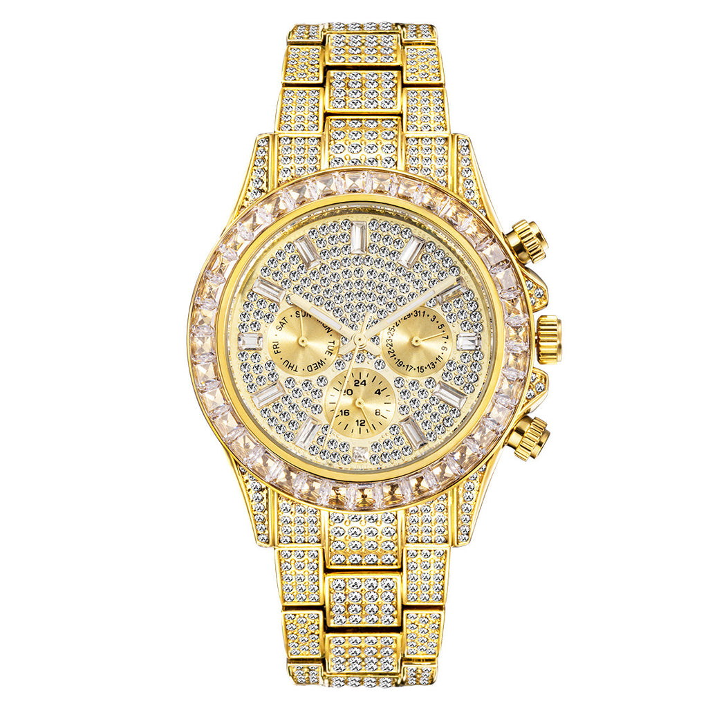 Luxury Full Star Quartz Men’s Watch – European & American Fashion