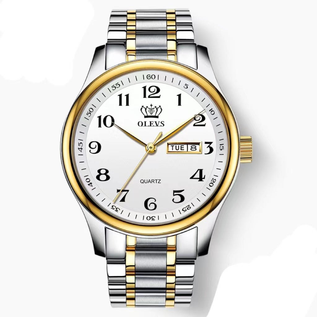 “Men’s Waterproof Digital Quartz Watch with Calendar