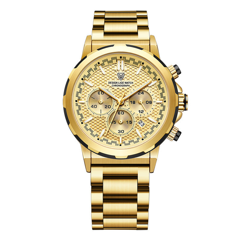 Prestige Steel Business Watch with Luminous Calendar