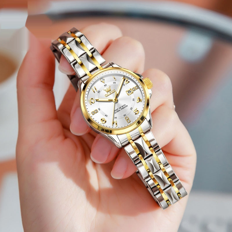 "Elegant Waterproof Quartz Couple’s Watch – Simple & Casual Design"