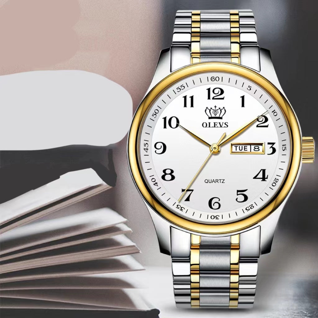 “Men’s Waterproof Digital Quartz Watch with Calendar