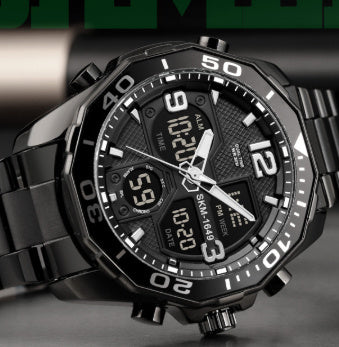 Modern Spiral Stainless Steel Watch for Young Men – Sleek Southeast Asian Design