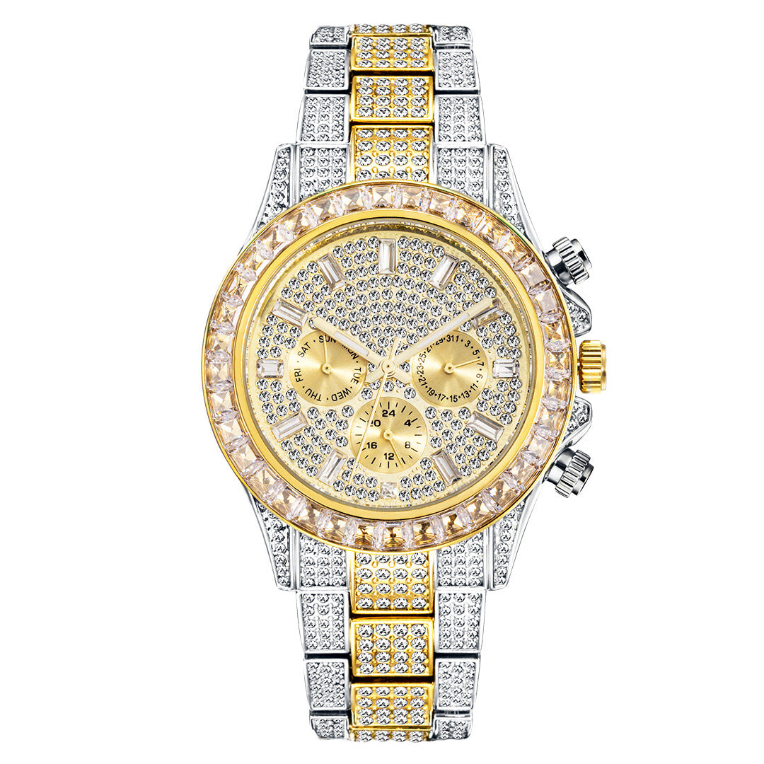 Luxury Full Star Quartz Men’s Watch – European & American Fashion