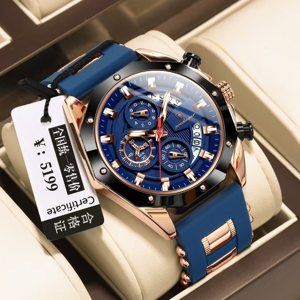 Men’s Silicone Chronograph Watch