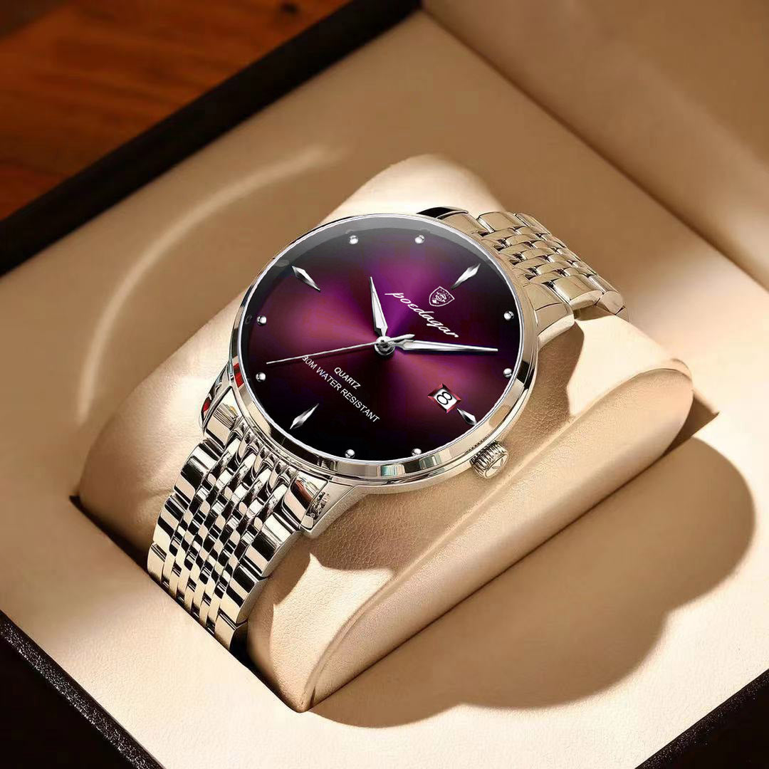 “Sleek Waterproof Luminous Men’s Quartz Watch – Ultra-Thin & Stylish”