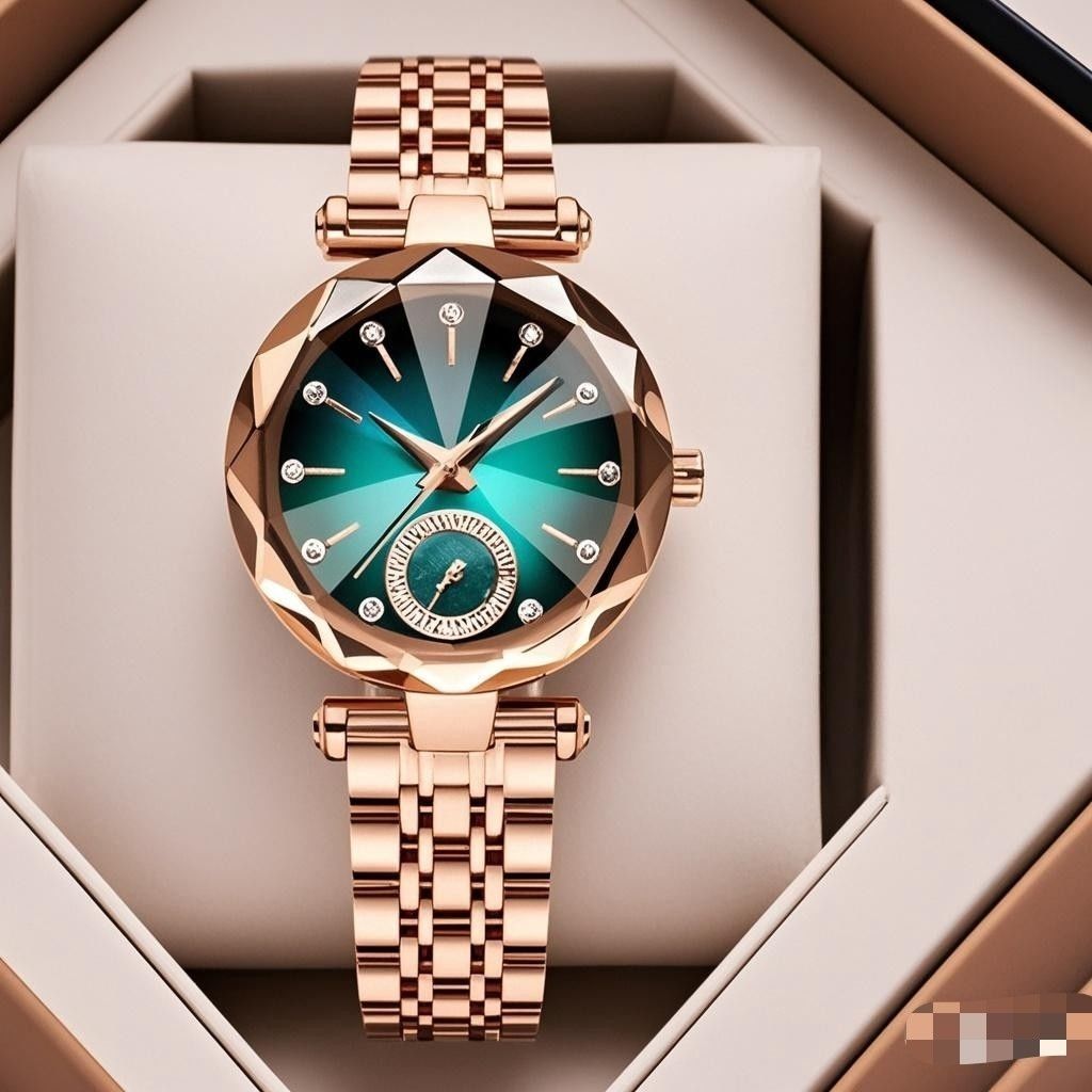 Chic Women's Quartz Wristwatch with Crystal Detailing