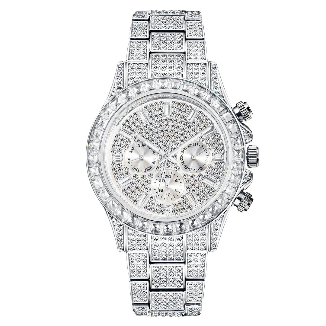 Luxury Full Star Quartz Men’s Watch – European & American Fashion