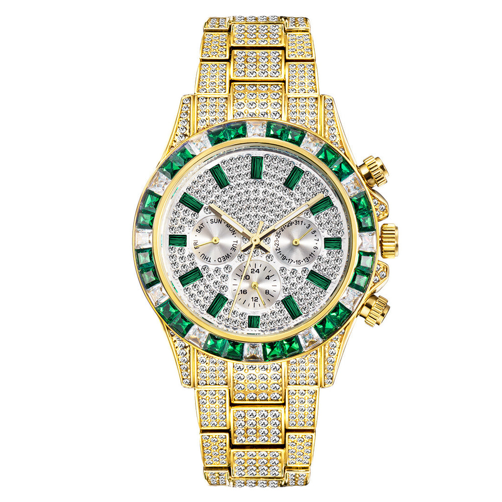 Luxury Full Star Quartz Men’s Watch – European & American Fashion