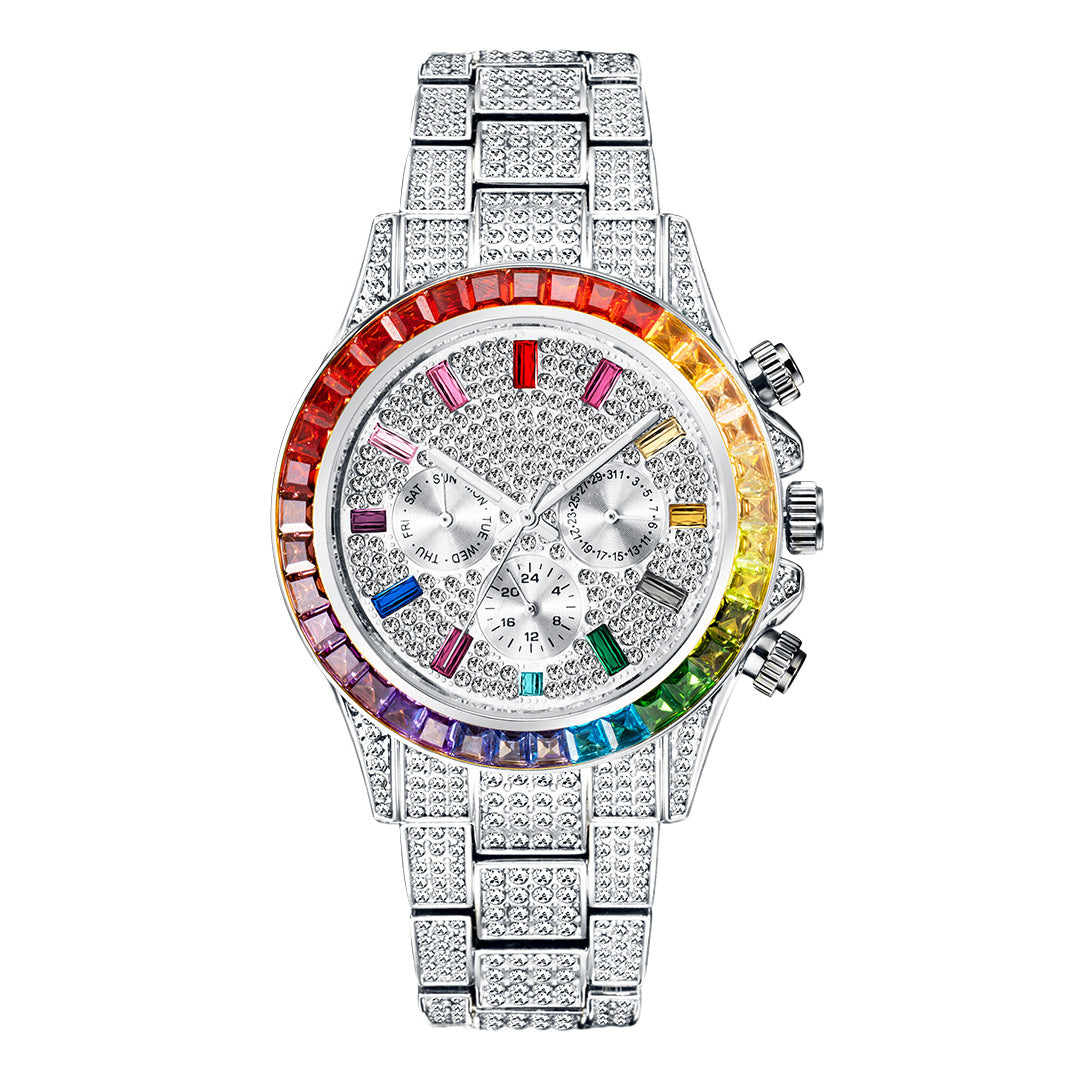 Luxury Full Star Quartz Men’s Watch – European & American Fashion